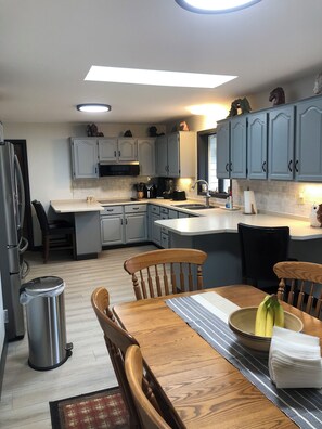 Large chef's kitchen with double oven