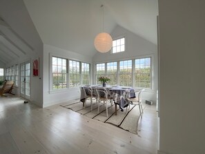 The dining area brings you into the natural light and surrounding landscape