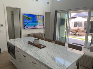 Barstools at the kitchen island