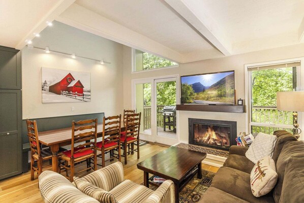 Bright, open living space.