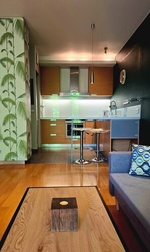 living room / kitchenette