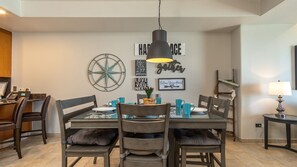 The raised dining table