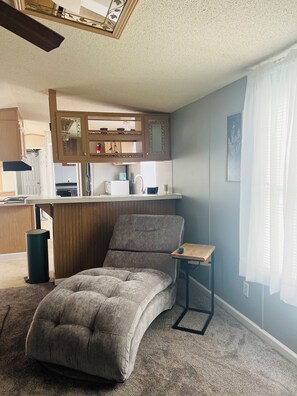 Living and Kitchen combined for family time.