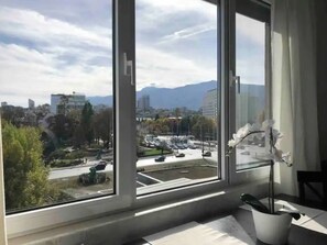 Take in stunning city views from the balcony, perfect for enjoying your morning coffee or an evening drink.