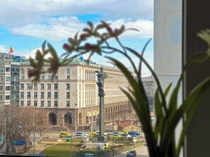 Breathtaking skyline: Stunning panorama of Sofia, capturing historic landmarks against the backdrop of the city's vibrant life.
