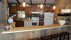 Main Level: Kitchen with bar seating