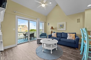 Living Area with Deck Access on Third Level