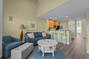Living Area with Deck Access on Third Level