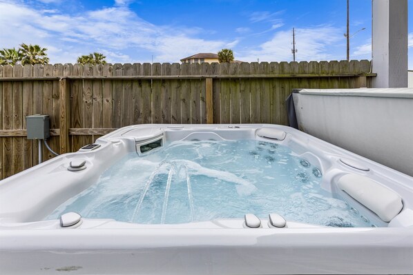 Relaxation in sure in our therapeutic hot tub