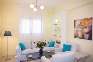 Bask in the sun-kissed warmth of the living room