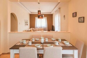 Savor meals in the elegant dining area