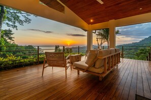 Sunset ocean views from the guest house