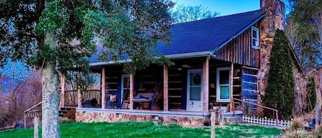 front of the cabin