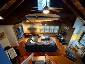 Aerial view of living room