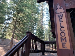 Welcome to our secluded oasis on nearly half an acre in the forest. We are set back from the street, with a peaceful and undeveloped greenbelt behind the house. Climb the stairs to begin your "almost like a treehouse" stay with us. 