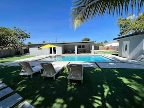 Back Patio and Pool Area