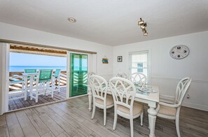 open floor plan with waterfront views