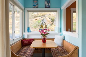 Enjoy your meals in this lovely built in dining space!