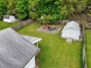 Backyard with Fire Pit