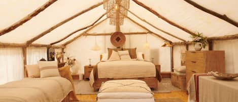 Inside tent view
