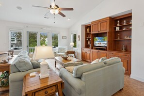 Relax in the spacious Living Area with a Flat Screen TV!