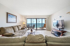 Open and Airy Living room with gulf view