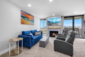 Enjoy a prestige ocean view from our living room.