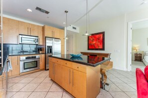 Fully stocked kitchen
