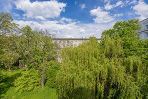 The view from the facility of its greenery-filled surroundings.