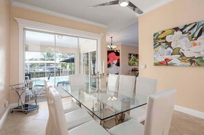 Indoor Dining With Seating for Eight.