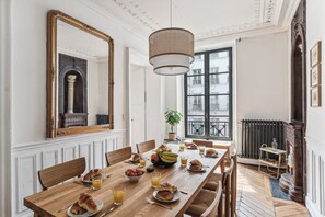 The dining area