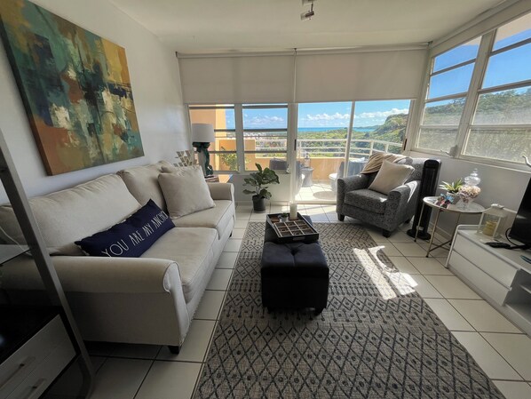 Great view from the living room as well as from the bedrooms.