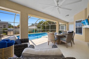 Alfresco dining and relaxation at its finest! Embrace the beauty of outdoor living in our serene oasis.