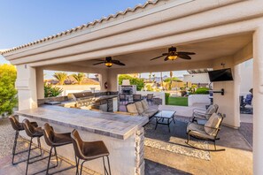 Hangout watching your favorite sports show while BBQing your favorite foods.