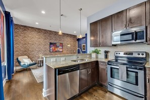 Enjoy the convenience of a full kitchen during your stay