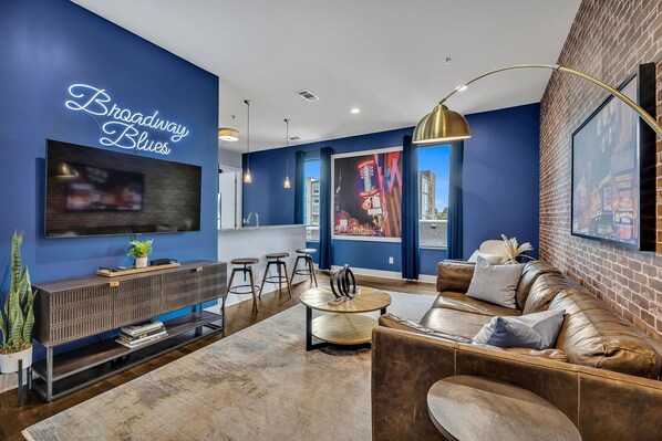 Relax and unwind in this stylish, open living space