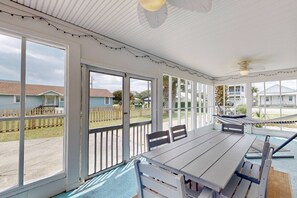 You'll get tons of fresh air without worrying about the bugs on the screened in porch.