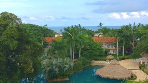 Hop in our shared infinity pool for a rejuvenating swim or soak up the sun on our loungers with a cocktail in hand.