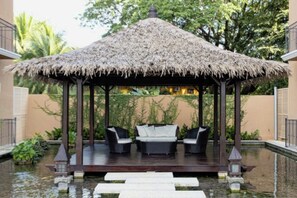 Experience pure bliss among our zen garden and peaceful gazebo.