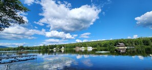 Lakeview from our dock on the SW shore of the lake, looking NE across Neal Pond.