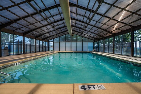 Indoor heated pool, open year round. Also less than 5 minute walk.