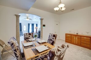 Dining Room | Dishware & Flatware Provided | 1st Floor