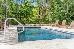 The pool is so refreshing on a hot summer day.