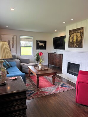 Gorgeous views of the countryside give this room a truly memorable experience.