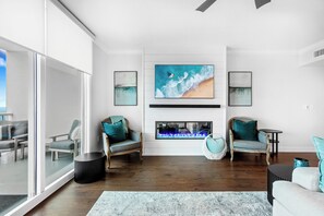 Fireplace with New Smart TV