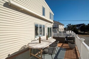 Deck for eating and relaxing