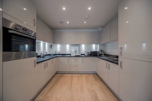 Good size kitchen, with dishwasher electric hob and built in oven.