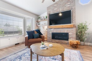 Fireplace and Flat Screen TV