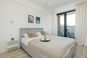 Bedroom with wardrobe.