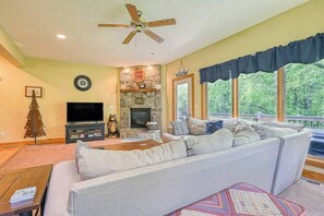 First floor living room.  View from Bar.